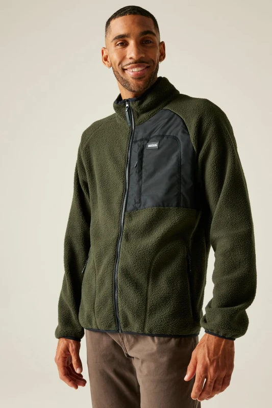 Image of Regatta Regatta Men Frankie Borg Full-Zip Insulating Fleece in Green Size: X-Large Green XL Male 5063516104247