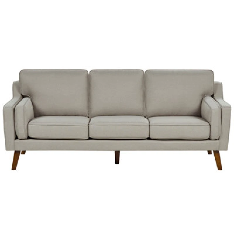 Image of Beliani Sofa 3 Seater Lokka Fabric Beige