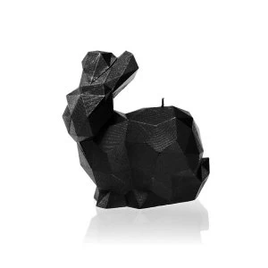 Image of Black Metallic Large Rabbit Candle