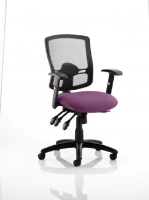 Image of Portland III Black Mesh Back Bespoke Colour Seat Purple