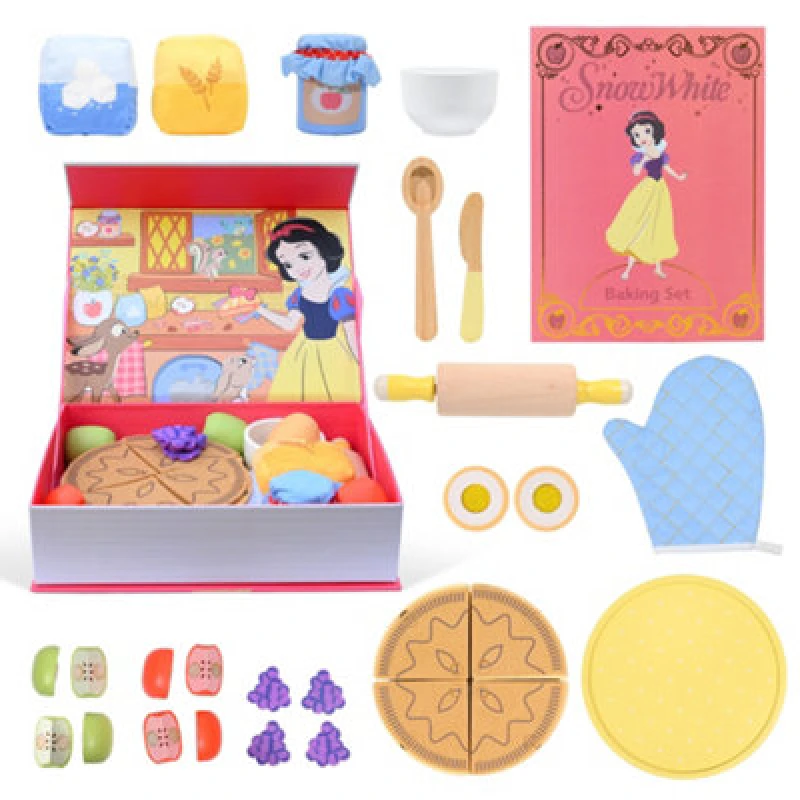 Image of Disney Princess Snow White Baking Set Wooden, Pretend Play With Book Box