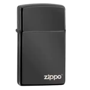 Image of Zippo Slim High Polish Black Zippo Logo windproof lighter