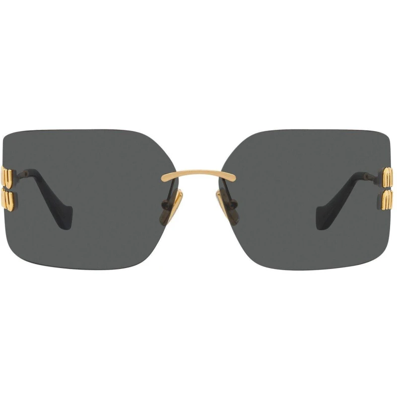 Image of Miu Miu Miu Miu Women Rimless Gold Dark Grey MU54YS Gold One Size Female 8056597895644