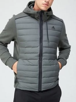 Image of Adidas Varilite Hybrid Hooded Jacket - Grey