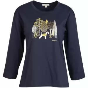 Image of Barbour Womens Burne Long Sleeve Tee Navy 18