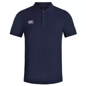 Image of Canterbury Mens Waimak Short Sleeve Pique Polo Shirt (S) (Navy)