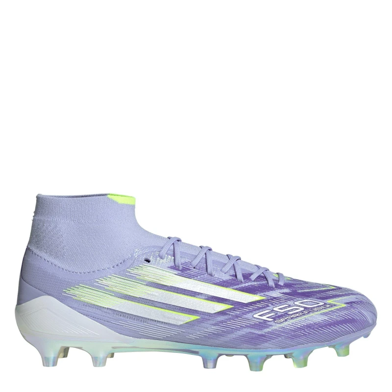 Image of adidas F50 Sparkfusion Elite Womens Firm Ground Boots Purple/Lemon female 5 (38)