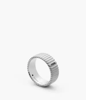 Image of Fossil Men Vintage Heritage Stainless Steel Band Ring