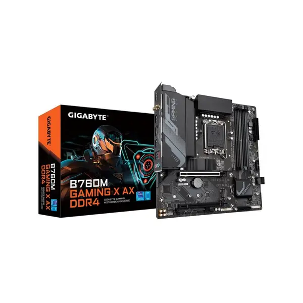 Image of Gigabyte Gigabyte B760M Gaming X AX Motherboard - Supports Intel Core 14th Gen CPUs 8+1+1 Phases Digital VRM up to 7600MHz DDR5 (OC) 2xPCIe 4.0 M.2 Wi