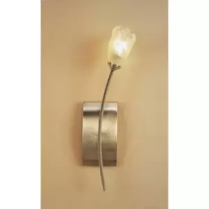 Image of Pietra wall light with 1-light switch G9, antique brass