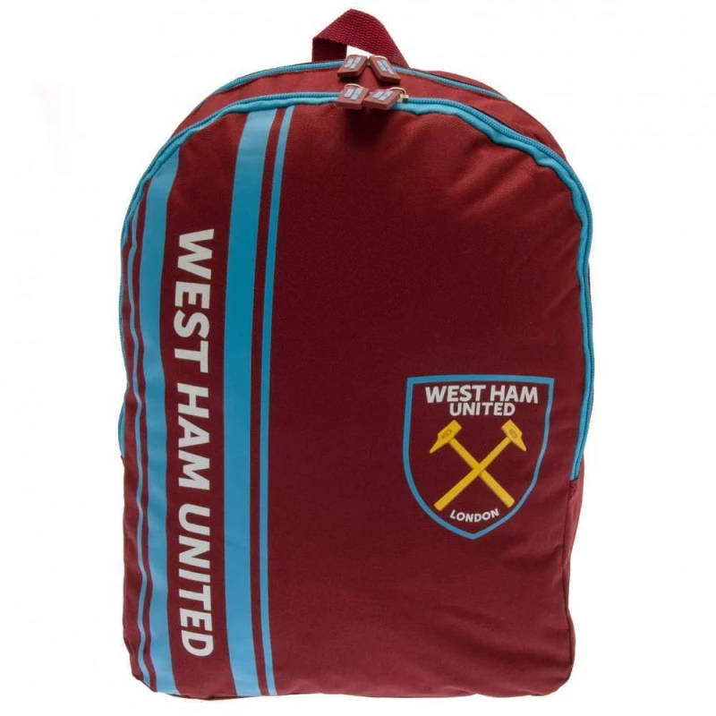 Image of West Ham United FC Mens Stripe Backpack in Light Red Light Red Male One Size