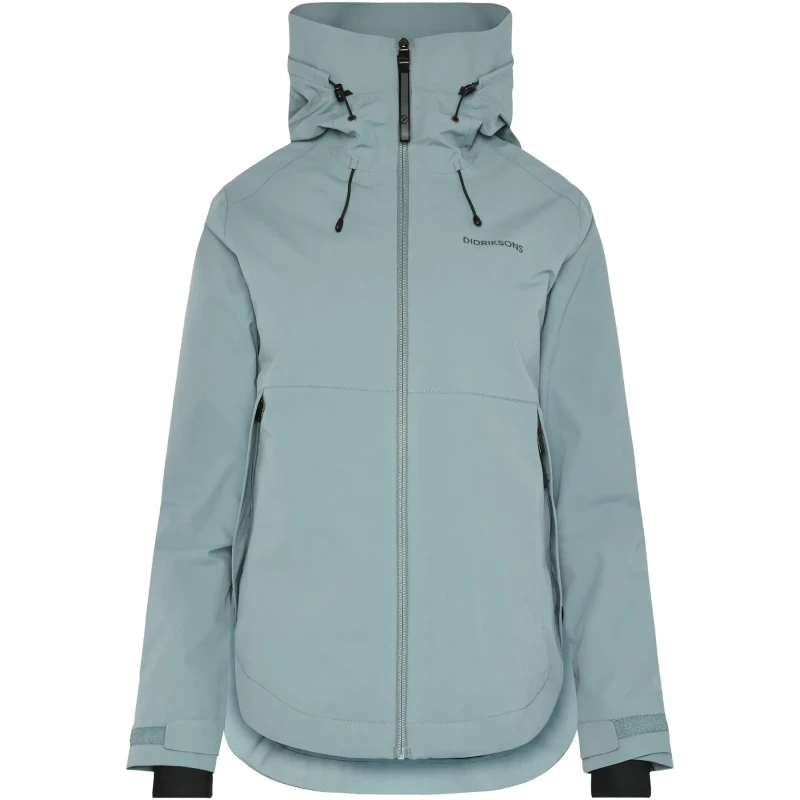 Image of Womens hooded jacket Didriksons Jennie 2 Turquoise Female 36