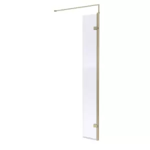 Image of Hudson Reed 300mm Wetroom Swing Screen - Brushed Brass