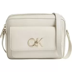 Image of Calvin Klein Re-Lock Camera Bag with Flap Pbl - Cream