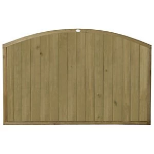 Image of Forest Garden Pressure Treated Vertical Domed Top Tongue & Groove Fence Panel - 6 x 4ft Pack of 3