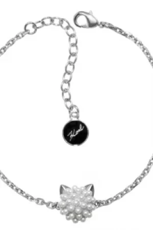 Image of Ladies Karl Lagerfeld Silver Plated Pearl Choupette Bracelet 5378063