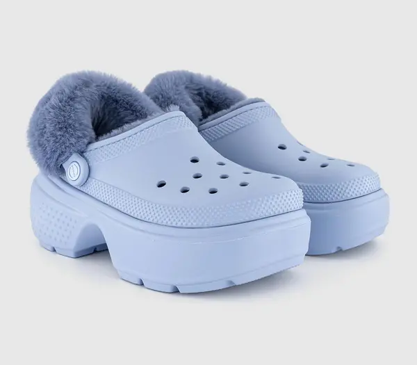 Image of Crocs Stomp Lined Clogs Blue Calcite, 5
