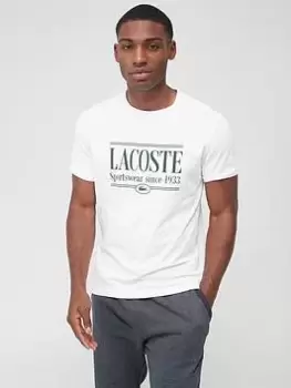 Image of Mens Lacoste Regular Fit Jersey T-Shirt Size 3 - S White