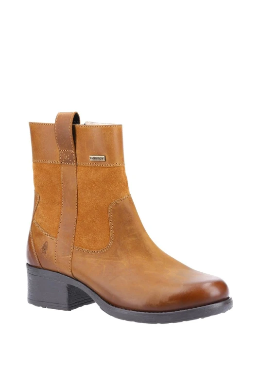 Image of Hush Puppies Womens 'Saskia' Ankle Boots in Tan Size: 4 Tan Female 4