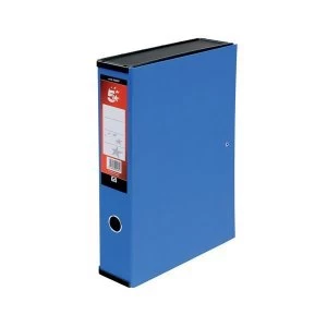 Image of 5 Star Office Foolscap Box File 75mm Spine Lock Spring Blue Pack of 5