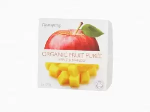 Image of Clearspring Organic Fruit Purée Apple & Mango 2 x 100g