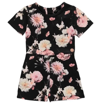 Image of Firetrap Jersey Floral Play Suit Junior Girls - Jet Floral