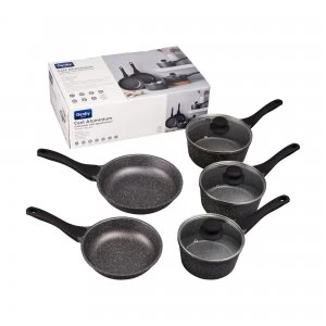 Image of Granite Effect Cast Aluminium 5 Piece Pan Set
