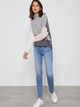 Image of Mint Velvet Houston Distressed Slim Jeans - Light Indigo