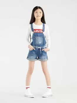 Image of Levis SHORTALL Girls Childrens Jumpsuit in Blue. Sizes available:10 years,14 years