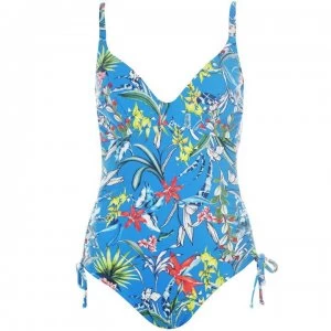 Image of Figleaves Botanical Garden Underwired Swimsuit - Blue