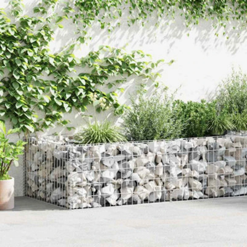 Image of Vidaxl Gabion Planter Galvanised Steel 180X90X50 Cm