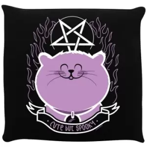 Image of Grindstore Cute But Spooky Filled Cushion (One Size) (Black) - Black