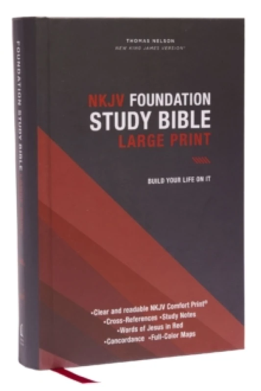 Image of NKJV, Foundation Study Bible, Large Print, Hardcover, Red Letter, Comfort Print : Holy Bible, New King James Version Hardback