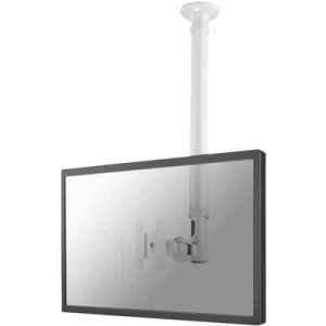 Image of NewStar FPMA-C100WHITE 1x Monitor ceiling mount 25,4cm (10) - 76,2cm (30) Height-adjustable, Tiltable, Swivelling, Swivelling