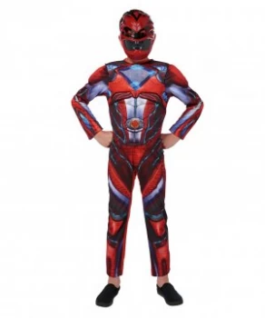 Image of Power Rangers Childrens Red Fancy Dress Costume 5 6 Years