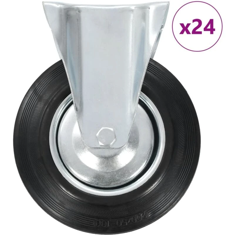 Image of VIDAXL 24 pcs Fixed Casters 200 mm Vidaxl 8719883717913