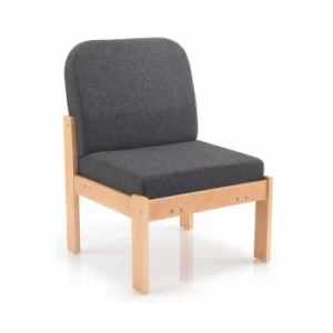 Image of TC Office Juplo Wooden Reception Chair, Charcoal