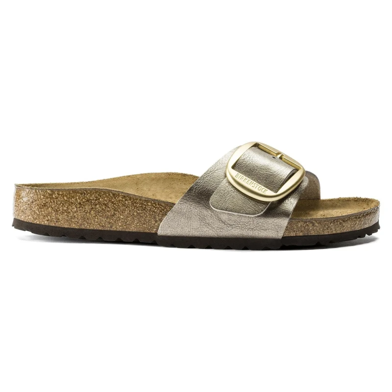 Image of Birkenstock Womens sandals Birkenstock Madrid Big Buckle Birko-Flor Gris Female 43