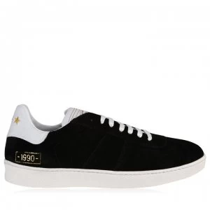 Image of PANTOFOLA D ORO Panto Suede Trainers - BLACK/WHITE