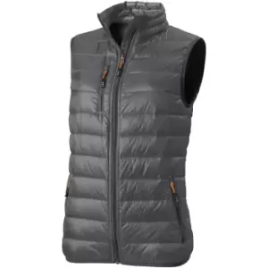 Image of Elevate Womens/Ladies Fairview Light Down Bodywarmer (S) (Steel Grey)