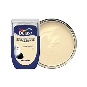 Image of Dulux Easycare Kitchen Wild Primrose Matt Emulsion Paint 30ml