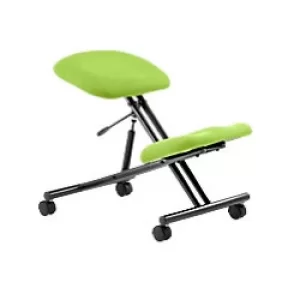 Image of Dynamic Kneeling Stool Without Arms Kneeler Myrrh Green Seat, Black Frame Without Headrest Medium Back