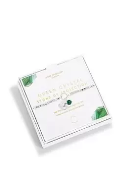 Image of Joma Jewellery Spirit Stones , Green Crystal Stone Of Protection , Silver , Bracelet , 17.5Cm Stretch, Multi, Women