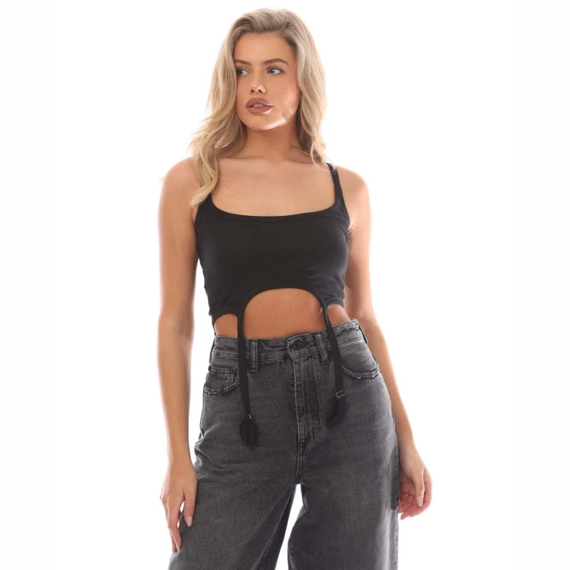 Image of Heron Preston Hooks Tank Top Black female 14