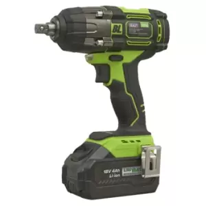 Image of Sealey Cordless Impact Wrench 18V 4Ah Lithium-ion 1/2"Sq Drive