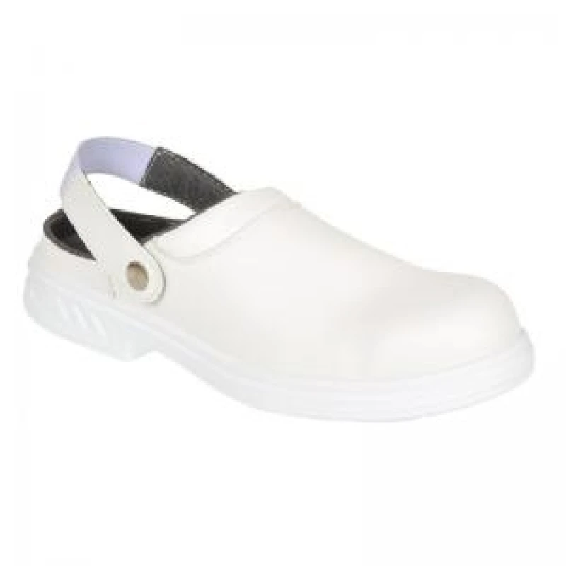 Image of Portwest Steelite SB AE WRU Clean Area Safety Clogs FW82WHR47 Colour: White