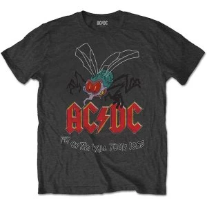 Image of AC/DC - Fly on the Wall Unisex Medium T-Shirt - Grey