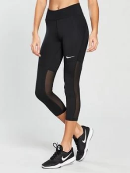 Image of Nike Training Fly Victory Crop Legging Black Size L Women