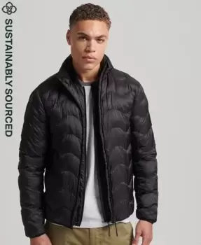 Image of Superdry Mens Short Quilted Light Puffer Jacket Black / Jet Black - Size: L
