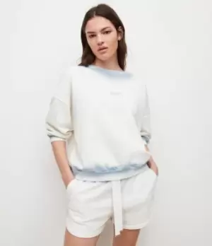 Image of AllSaints Womens Spray Storn Sweatshirt, Chalk White, Size: M